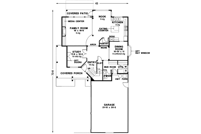 Country Style House Plan - 3 Beds 2.5 Baths 2414 Sq/Ft Plan #966-45 ...