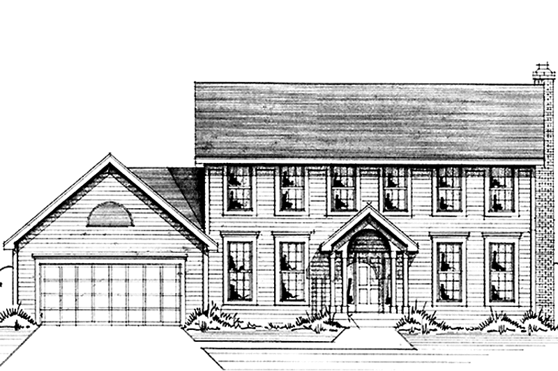 Home Plan - Exterior - Front Elevation 3 for Colonial House Plan #51-738 - 4 bed, 2.5 bath