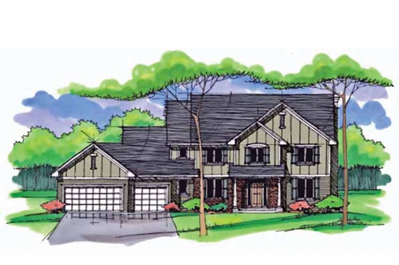 Dream House Plan - Colonial Exterior - Front Elevation Plan #51-1012