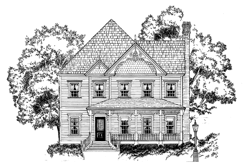 House Blueprint - Victorian Exterior - Front Elevation Plan #1047-20