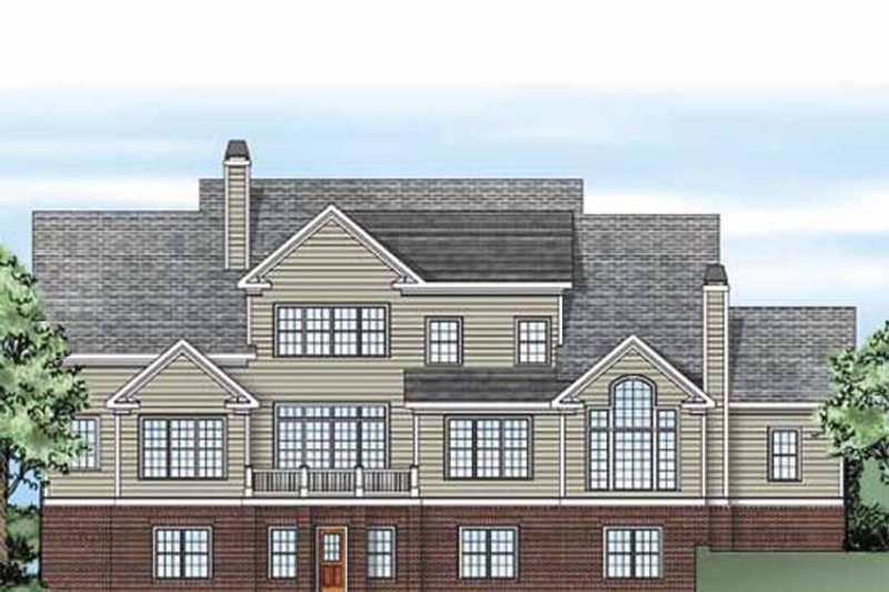 Home Plan - Exterior - Rear Elevation for Colonial House Plan #927-327 - 4 bed, 4.5 bath