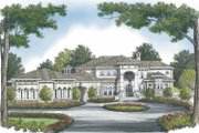 Mediterranean Style House Plan - 5 Beds 7 Baths 9659 Sq/Ft Plan #453-610 