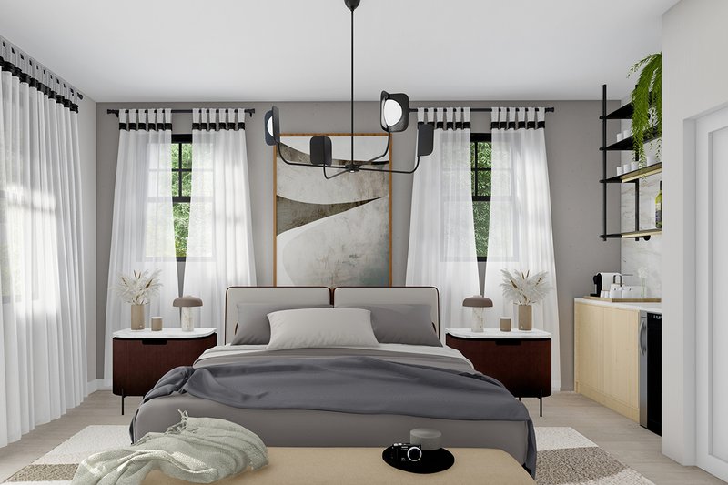 Architectural House Design - Interior - Master Bedroom for Ranch House Plan #124-1373 - 4 bed, 3 bath