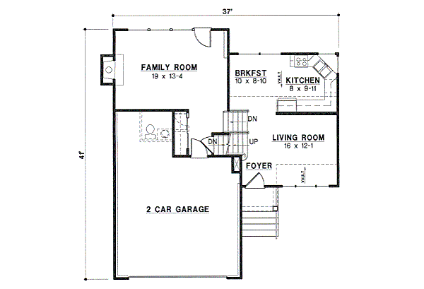 Traditional Floor Plan - Main Floor Plan #67-641