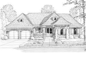 Exterior - Front Elevation 3 for Country House Plan #46-820 - 3 bed, 2 bath