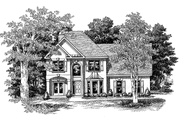 Mediterranean Style House Plan - 3 Beds 2.5 Baths 2053 Sq/Ft Plan #927-69 