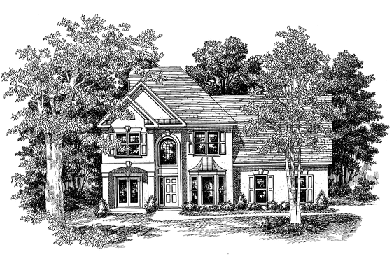 Exterior - Front Elevation 3 for Mediterranean House Plan #927-69 - 3 bed, 2.5 bath