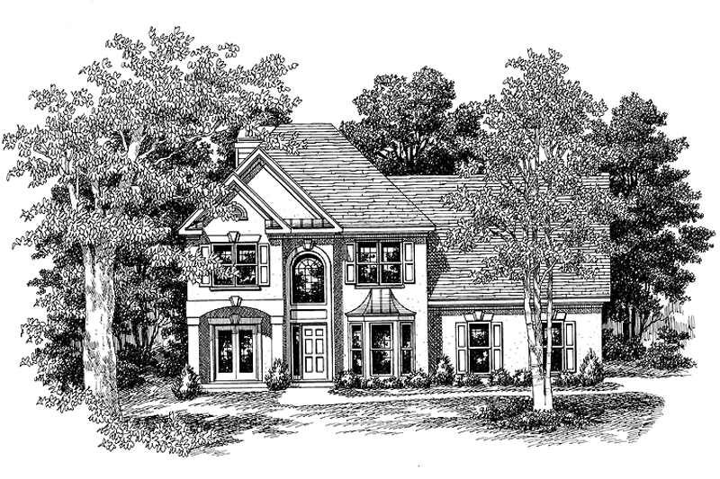 Home Plan - Exterior - Front Elevation 3 for Mediterranean House Plan #927-69 - 3 bed, 2.5 bath