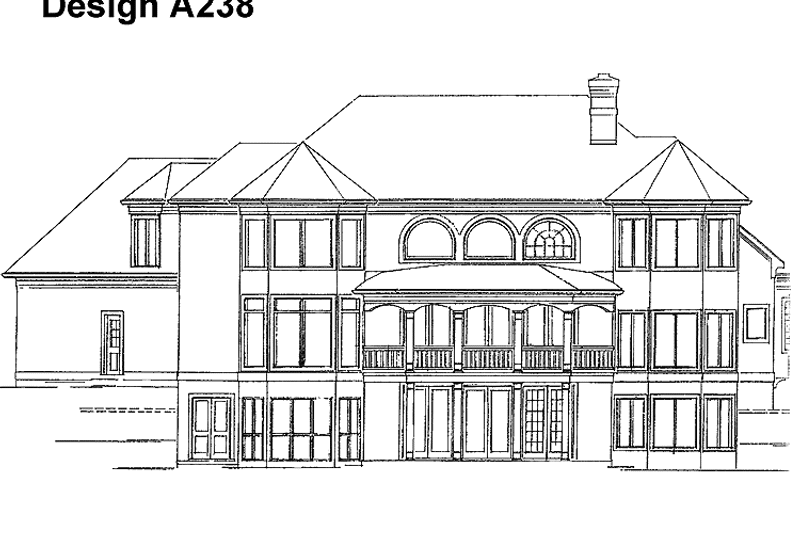 Dream House Plan - Exterior - Rear Elevation for Traditional House Plan #453-204 - 4 bed, 3.5 bath