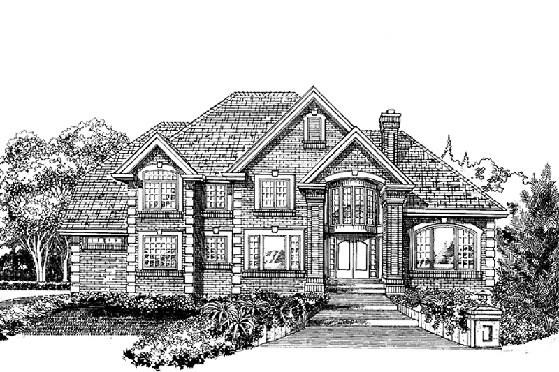 Home Plan - European Exterior - Front Elevation Plan #47-1010