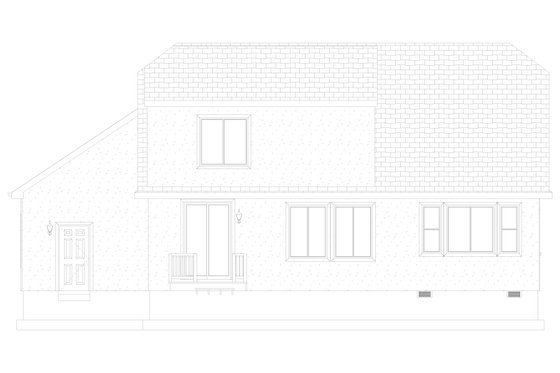 Exterior - Rear Elevation 1 for Craftsman House Plan #1060-50 - 4 bed, 3 bath