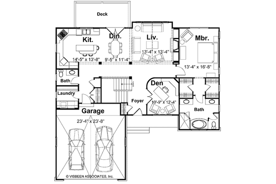 Floor Plan - Main Floor for European House Plan #928-154 - 3 bed, 2.5 bath