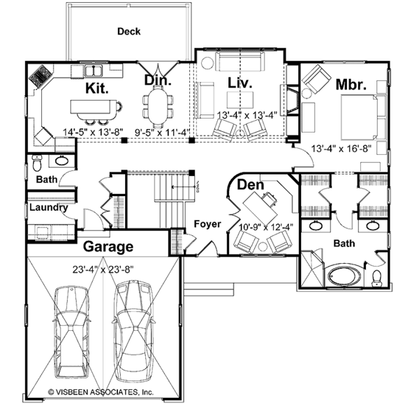 House Plan Design - European Floor Plan - Main Floor Plan #928-154