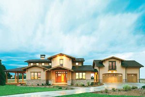 Exterior - Front Elevation 5 for Craftsman House Plan #1042-1 - 4 bed, 3.5 bath