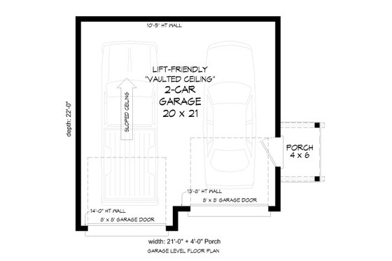 Floor Plan - Main Floor for Contemporary House Plan #932-82, 0 bath