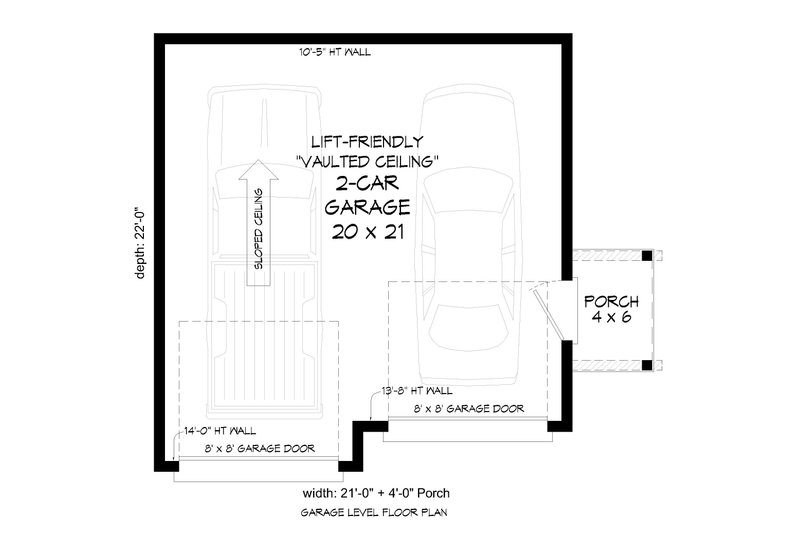 Home Plan - Floor Plan - Main Floor for Contemporary House Plan #932-82, 0 bath