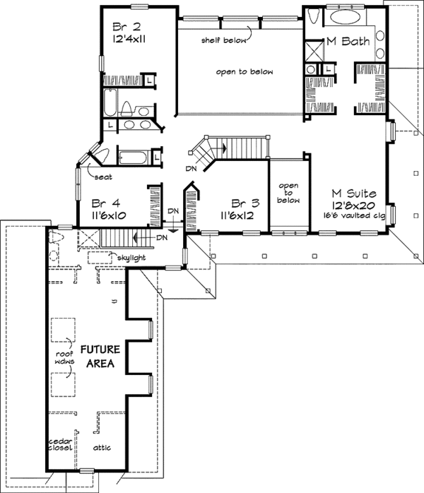 House Plan Design - Country Floor Plan - Upper Floor Plan #320-628