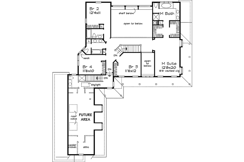 Home Plan - Floor Plan - Upper Floor for Country House Plan #320-628 - 4 bed, 4.5 bath