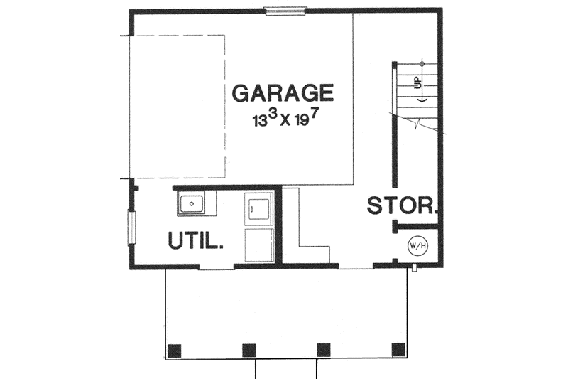 Home Plan - Floor Plan - Main Floor for Traditional House Plan #472-314, 1 bath