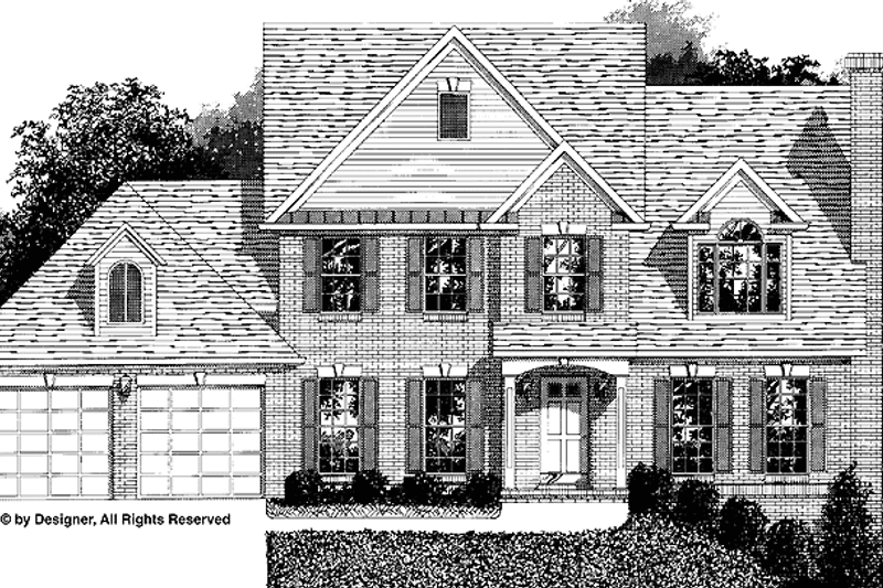Architectural House Design - Colonial Exterior - Front Elevation Plan #56-646
