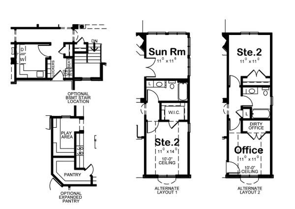 Architectural House Design - Alternate Floorplan Options