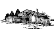 European Style House Plan - 3 Beds 2 Baths 1969 Sq/Ft Plan #60-920 