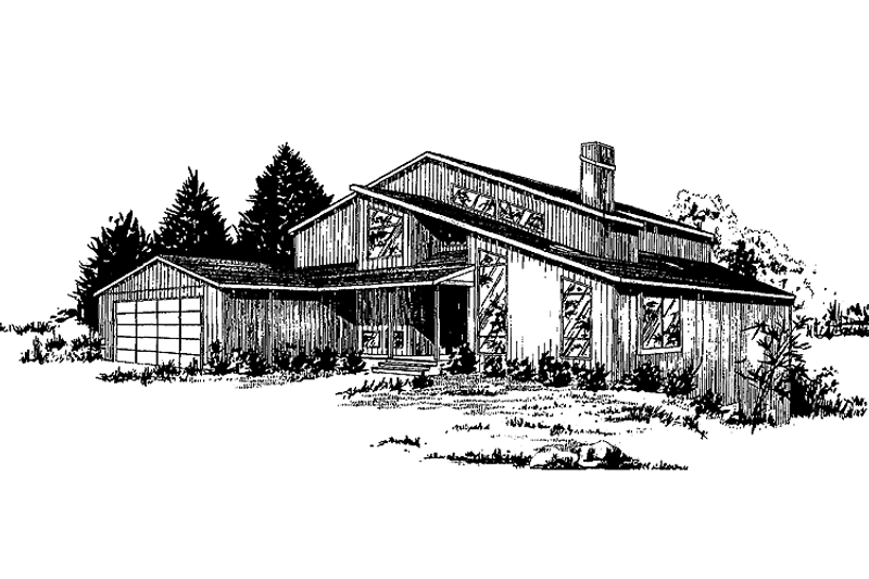 Dream House Plan - Exterior - Front Elevation 3 for European House Plan #60-920 - 3 bed, 2 bath