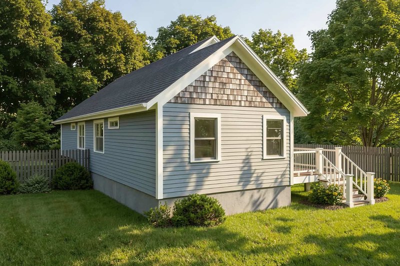 Architectural House Design - Exterior - Rear Elevation for Bungalow House Plan #79-336 - 4 bed, 2 bath