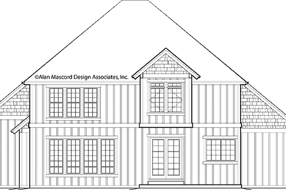 Exterior - Rear Elevation for Craftsman House Plan #48-847 - 3 bed, 2.5 bath