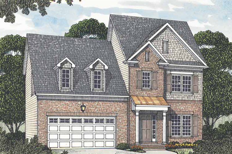 Dream House Plan - Exterior - Front Elevation 3 for Colonial House Plan #453-506 - 4 bed, 2.5 bath