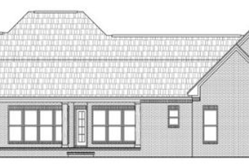Home Plan - Exterior - Rear Elevation for European House Plan #21-257 - 4 bed, 3.5 bath