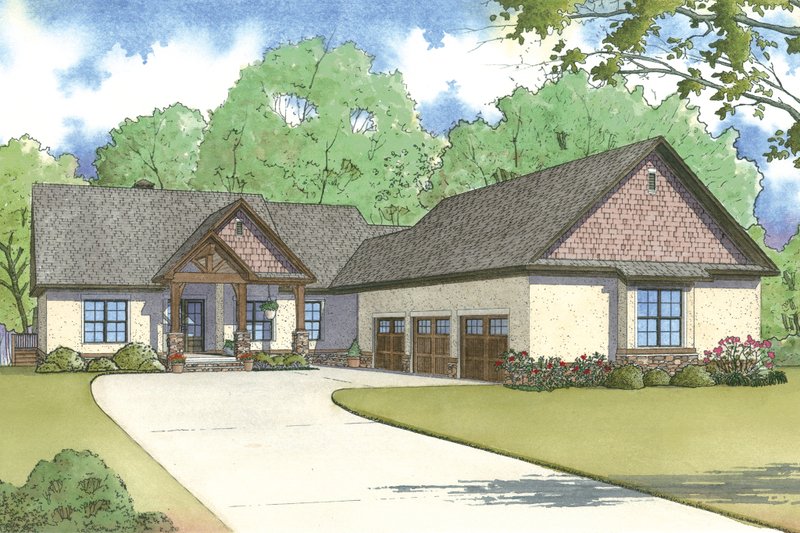 Architectural House Design - Traditional Exterior - Front Elevation Plan #923-11