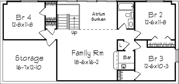 Dream House Plan - Country Floor Plan - Lower Floor Plan #57-125