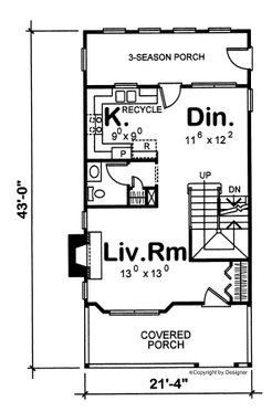 Floor Plan - Main Floor for Victorian House Plan #20-2469 - 3 bed, 2.5 bath