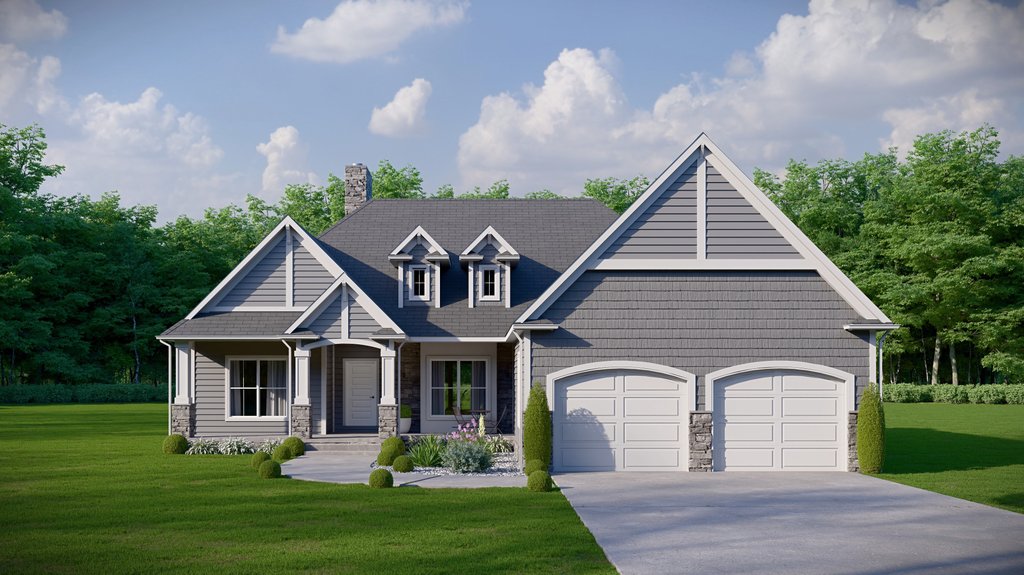 Exterior - Front Elevation 2 for Craftsman House Plan #1089-63 - 3 bed, 2.5 bath