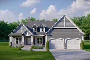 Home Plan - Exterior - Front Elevation for Craftsman House Plan #1089-63 - 3 bed, 2.5 bath