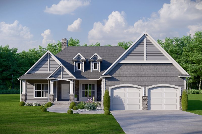 Home Plan - Exterior - Front Elevation 2 for Craftsman House Plan #1089-63 - 3 bed, 2.5 bath