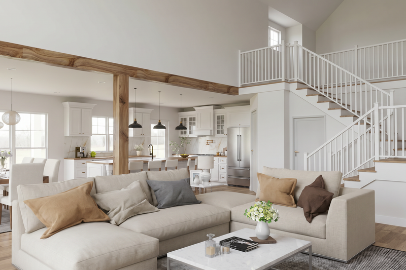 House Plan Design - Interior - Family Room for Farmhouse House Plan #923-506 - 3 bed, 3.5 bath