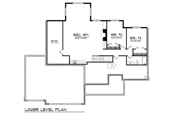 Floor Plan - Upper Floor for Traditional House Plan #70-311 - 2 bed, 2 bath