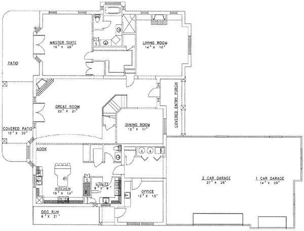 Modern Floor Plan - Main Floor Plan #117-426