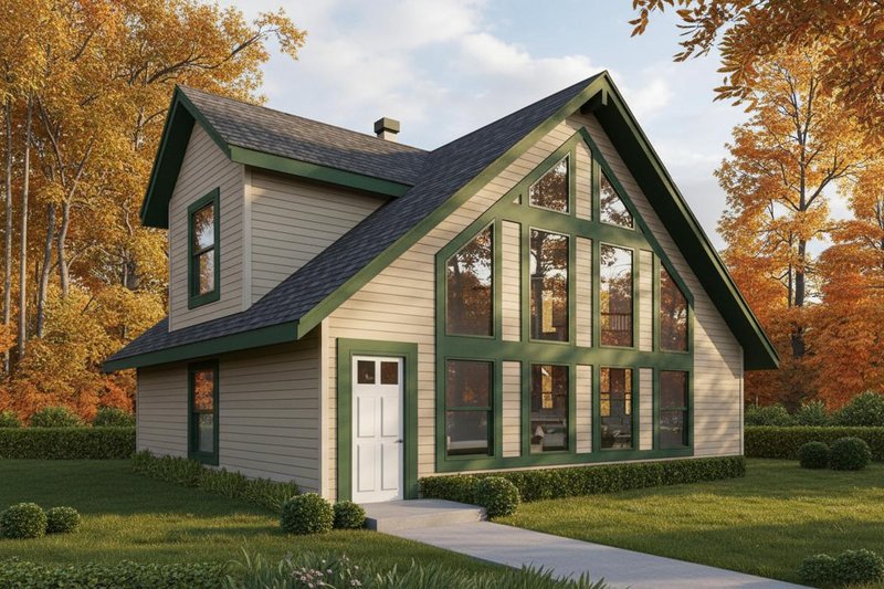 Modern Style House Plan - 2 Beds 2 Baths 1146 Sq/Ft Plan #100-464 Exterior