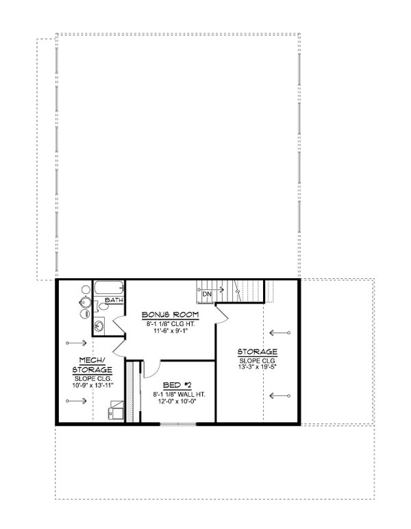 Dream House Plan - Floor Plan - Upper Floor for Barndominium House Plan #1064-487 - 2 bed, 2 bath