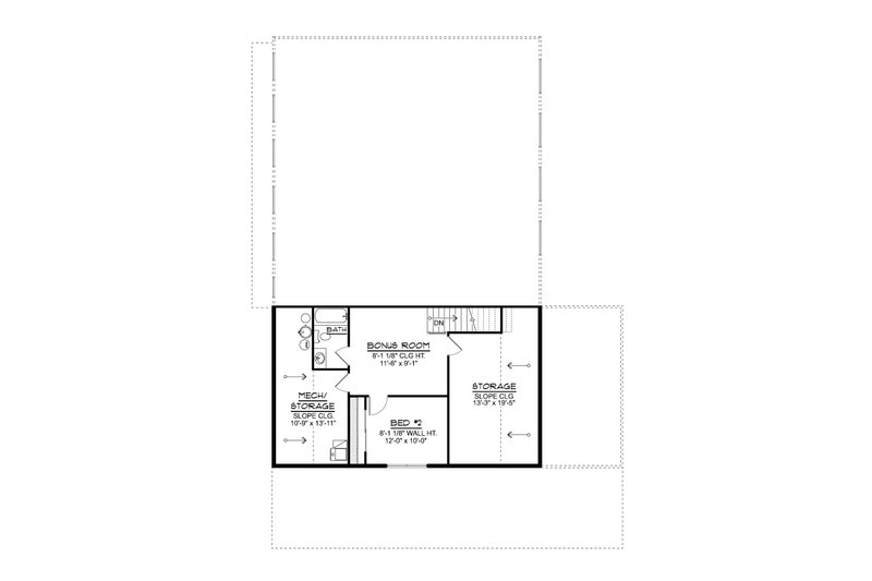 Dream House Plan - Floor Plan - Upper Floor for Barndominium House Plan #1064-487 - 2 bed, 2 bath