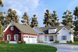 Exterior - Front Elevation 4 for Farmhouse House Plan #437-126 - 4 bed, 4 bath