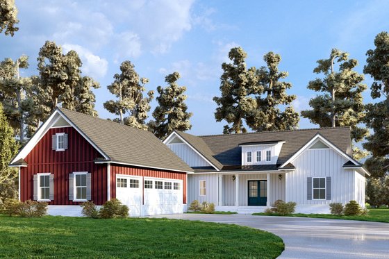 Exterior - Front Elevation 4 for Farmhouse House Plan #437-126 - 4 bed, 4 bath