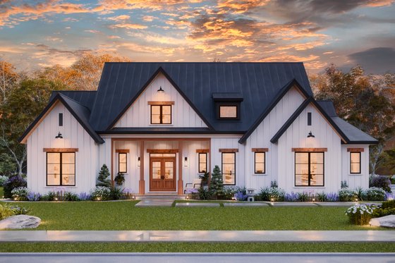 Exterior - Front Elevation 6 for Farmhouse House Plan #119-473 - 3 bed, 3.5 bath