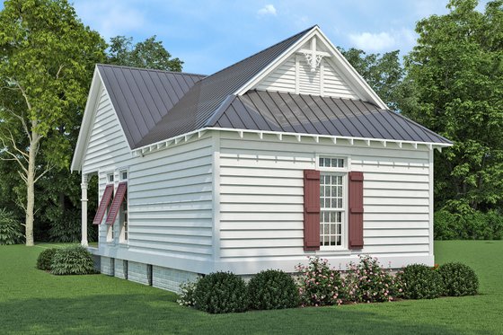 Exterior - Rear Elevation for Cottage House Plan #45-624 - 1 bed, 1 bath
