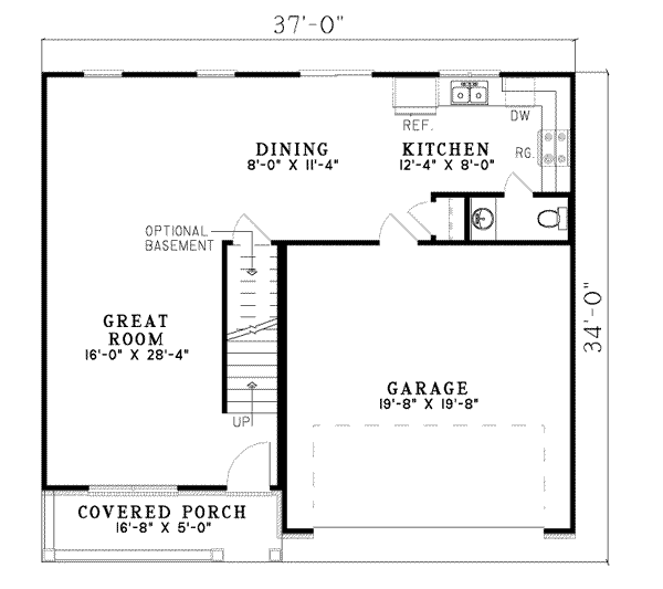 Home Plan - Southern Floor Plan - Main Floor Plan #17-430