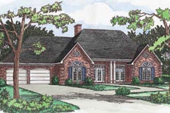 Exterior - Front Elevation for Traditional House Plan #16-114 - 3 bed, 2 bath