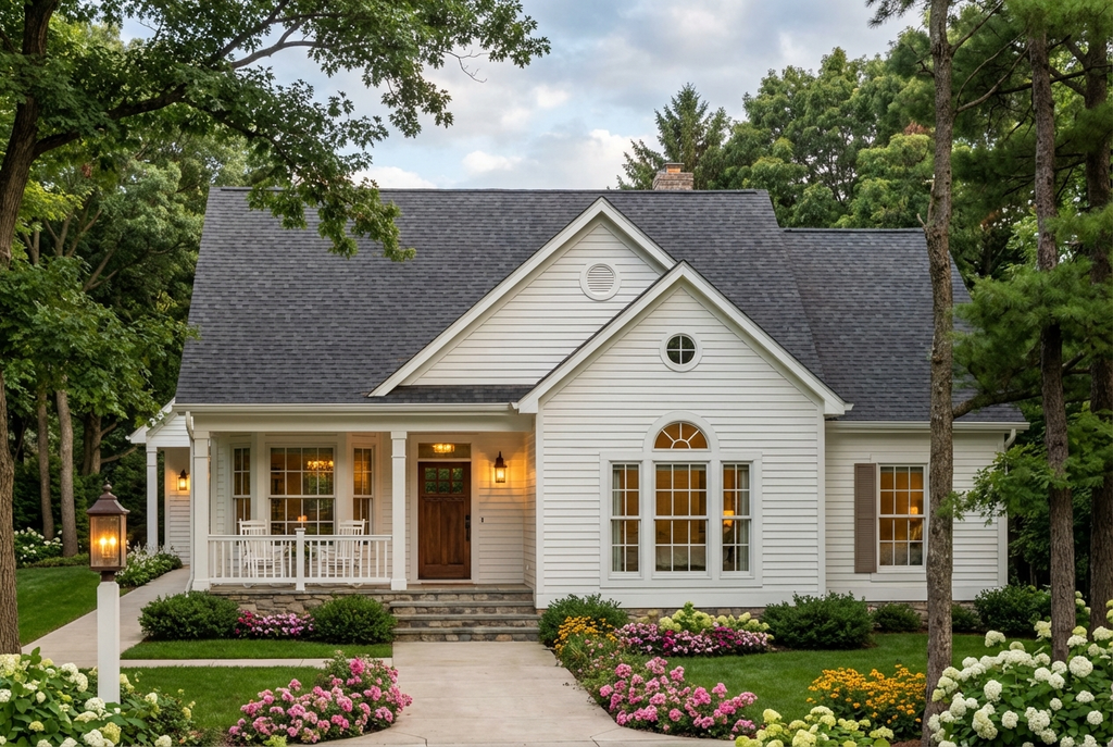Exterior - Front Elevation 2 for Farmhouse House Plan #406-265 - 3 bed, 2 bath